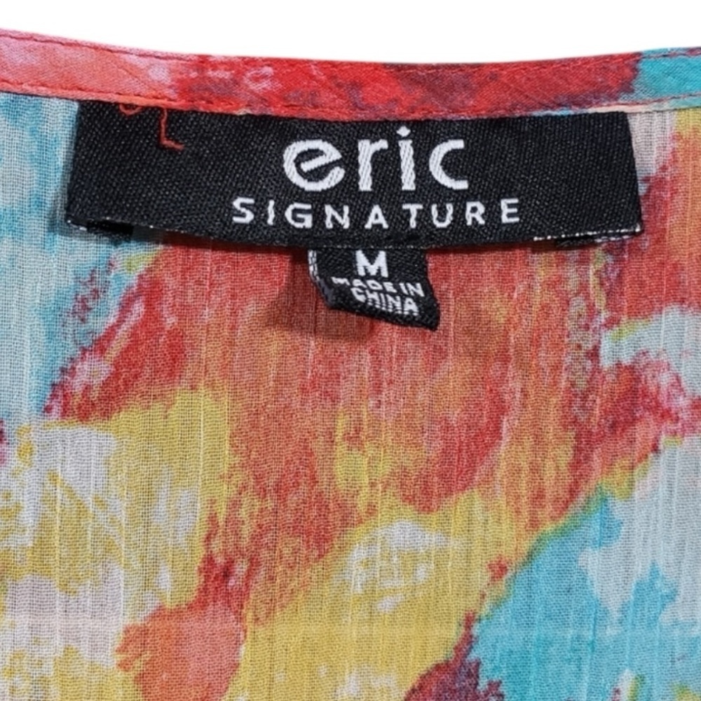 Eric | Floral Ruffle Blouse Sz M EUC - Picture 9 of 12